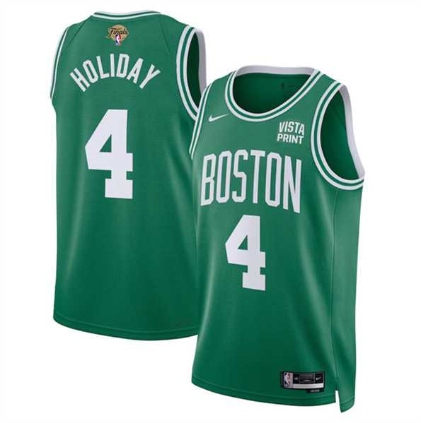 Mens Boston Celtics #4 Jrue Holiday Kelly Green 2024 Finals Icon Edition Stitched Basketball Jersey Dzhi